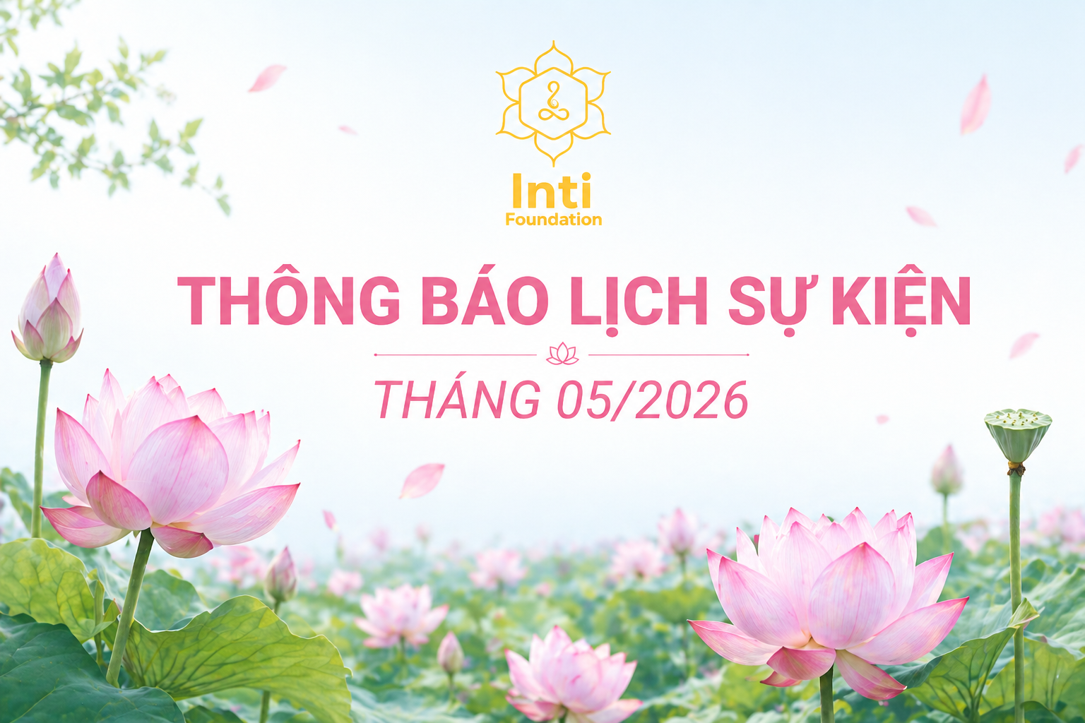 Thông báo lịch sự kiện Tháng 05/2026